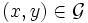 (x,y) \in \mathcal{G}