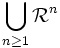 \bigcup_{n\geq 1}\mathcal{R}^n