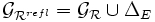  \mathcal{G}_{\mathcal{R}^{refl}} = \mathcal{G}_{\mathcal{R}} \cup \Delta_E \,